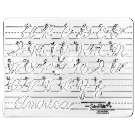 SCHOOL RITE Handwriting Instruction Guide Template, Uppercase Cursive 3261